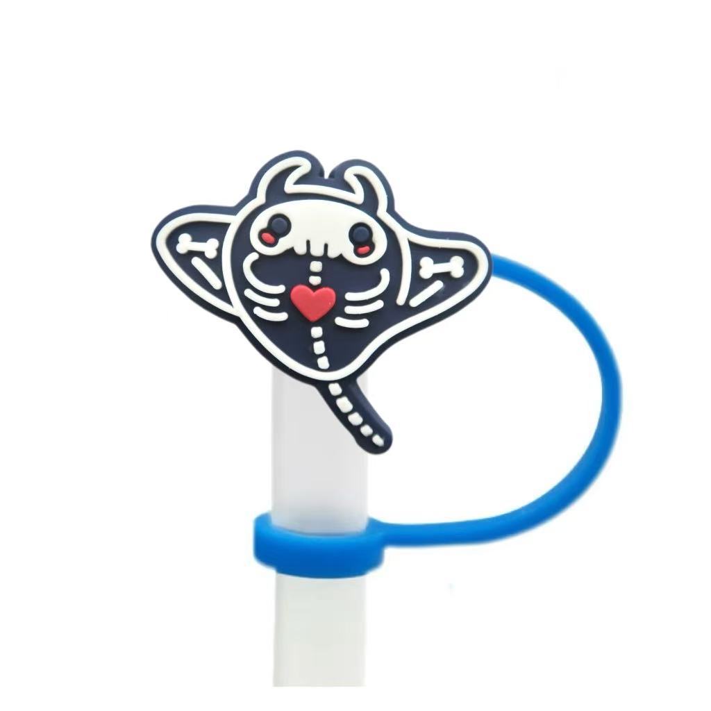 Wholesale 10pcs  themed animal skull shapes Straw Cover Straw Tube Cap