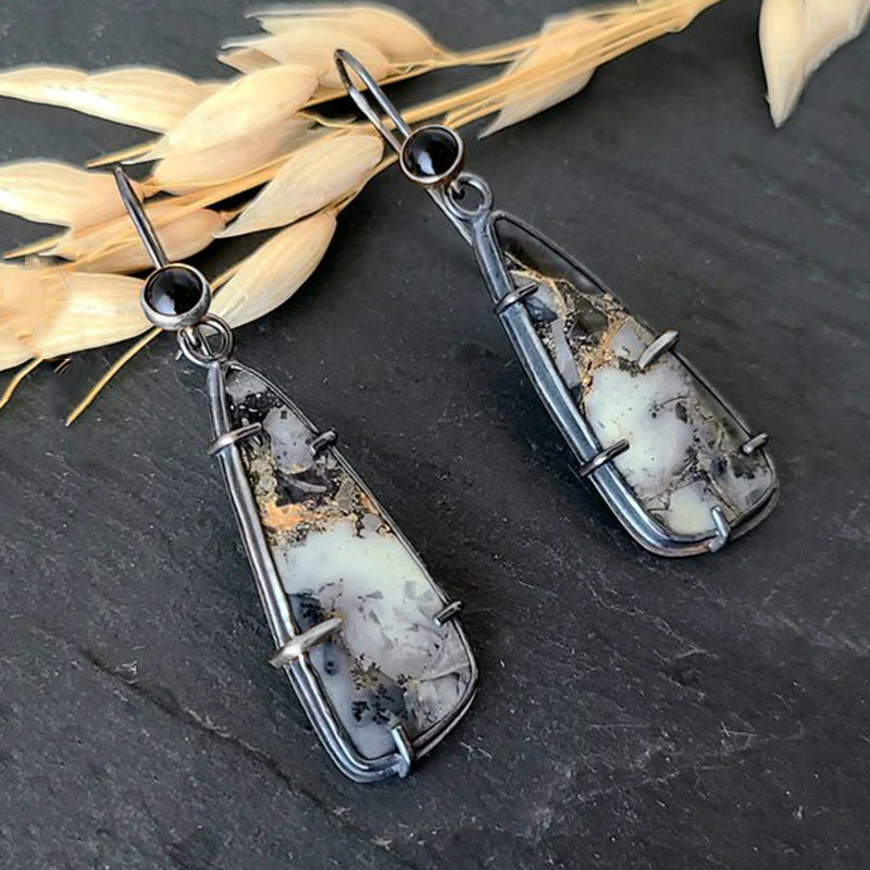 Wholesale Retro Geometric Enamel Distinctive Earrings