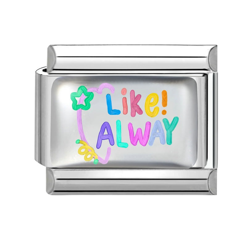 Wholesale 9mm Italian Charm Starter Bracelets DIY Cute Cartoon Stainless Steel Composable Bracelet