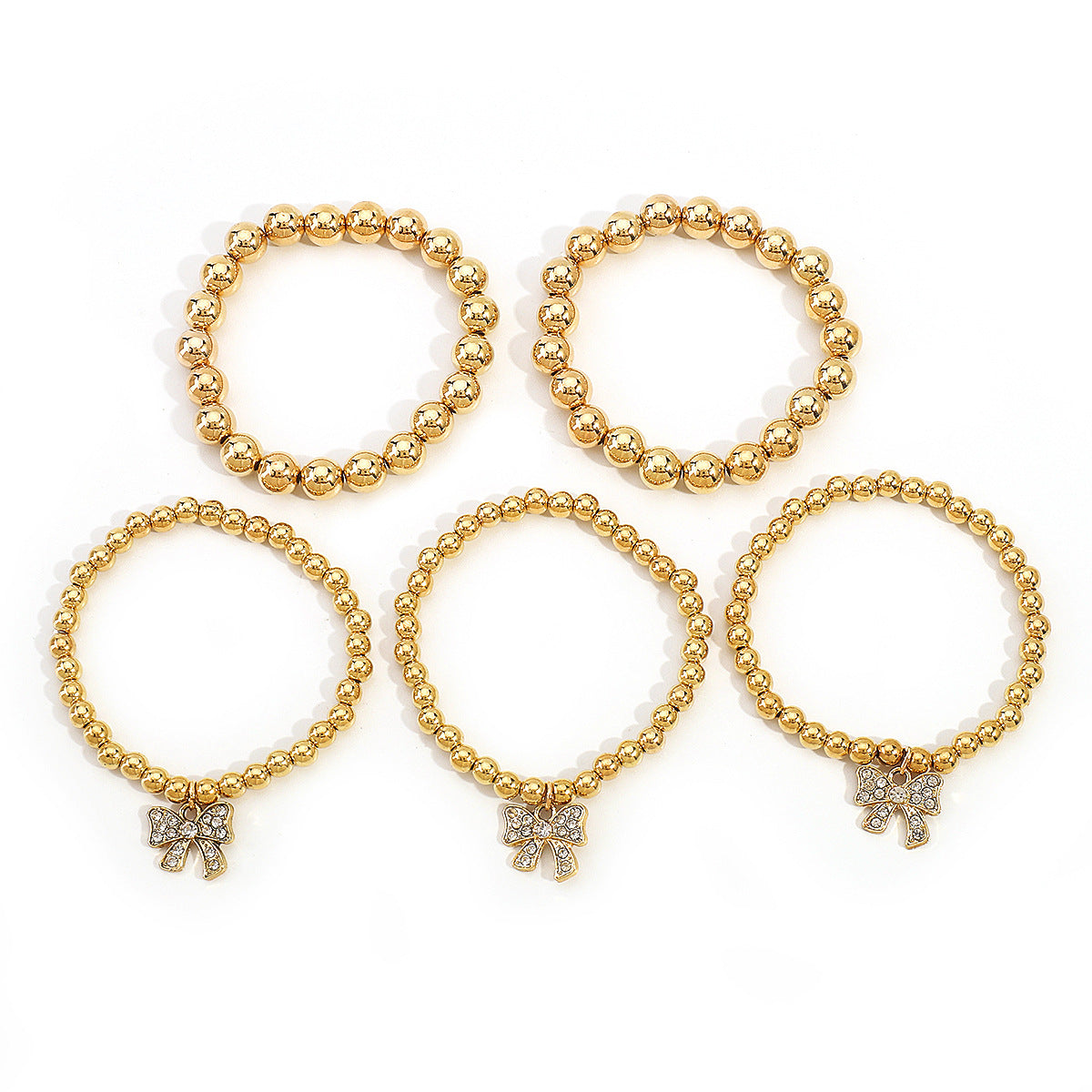 Wholesale  Creative Color-matching Bracelet suit  Butterfly Diamond Pendant Beaded Bracelet