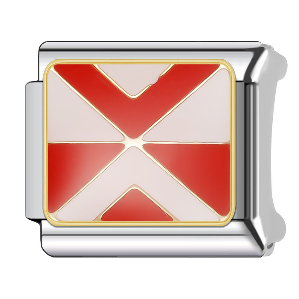 Wholesale Italian Charm Bracelet 9mm DIY Splicing Versatile Grid Series Stainless Steel Composable Bracelet