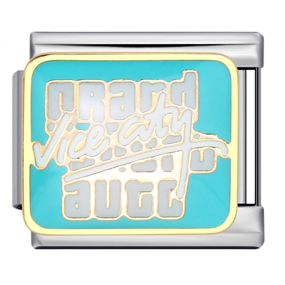 Wholesale Italian Charm Bracelet 9mm DIY Splicing Removable Stainless Steel Composable Bracelet