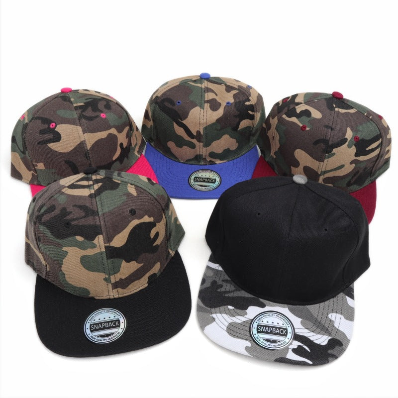 Wholesale Camouflage Hat Solid Color Flat Brim Baseball Cap ACC-HT-LueLan018