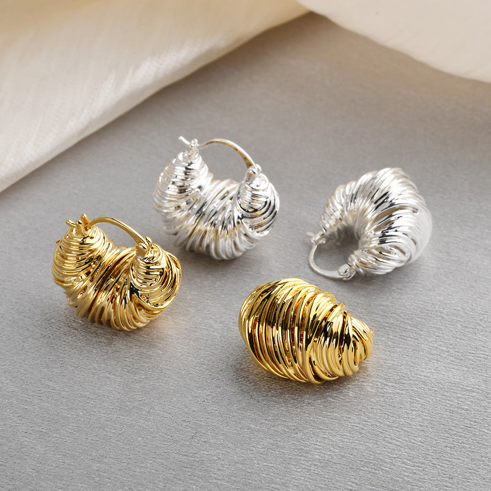 Wholesale  Light Luxury Wrap Line Thread Ear Buckle  Earrings