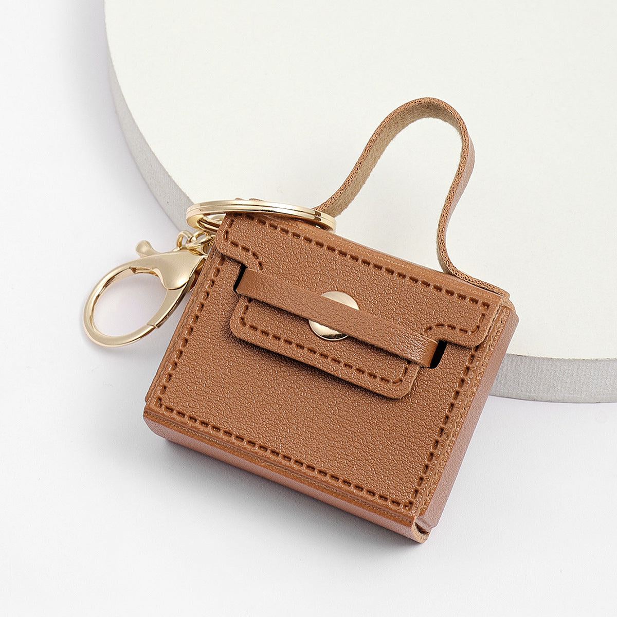 Wholesale Solid Color Small Square Bag Earphone Bag Keychain Pendants ACC-KC-XTZ013