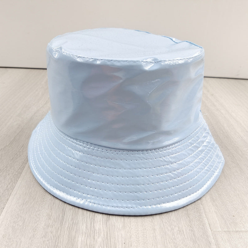Wholesale  Leather Fisherman Hat Multicolor Trendy Sunscreen Waterproof Basin Hat Bucket Hat