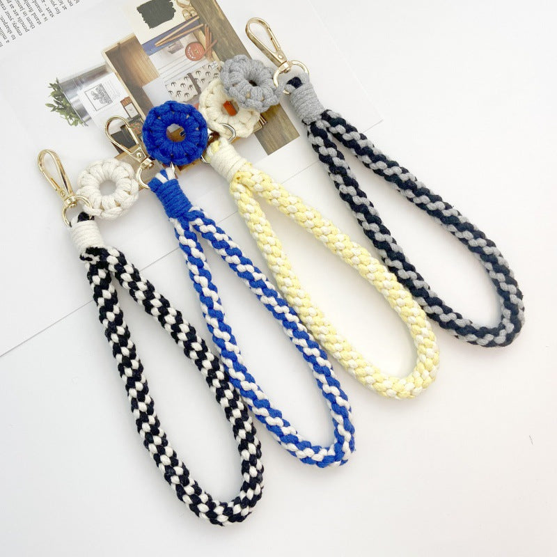 Wholesale Handmade Woven Keychains Flower Corn Knot Lanyard Keychain ACC-KC-Huaien002