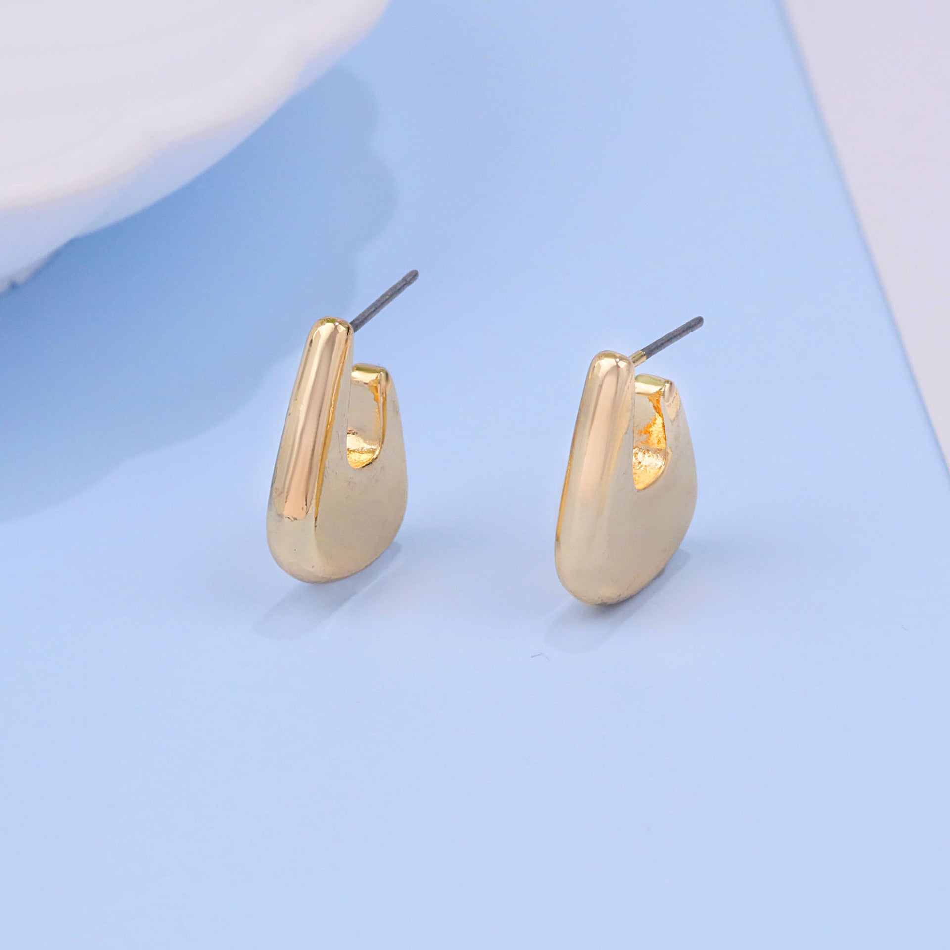 Wholesale  Geometric Holiday Simple Style  Bright Face Earrings