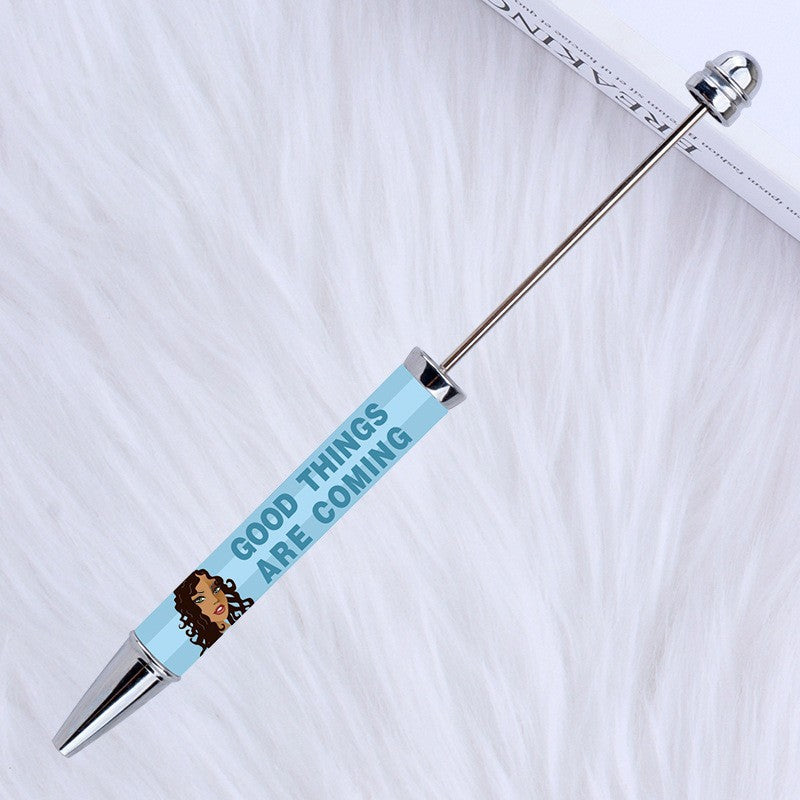 Wholesale Beadable Pens Flower Film Transfer Cartoon Sticker Bead Pen Sublimation Printing Pattern DIY Bead Pen ACC-PN-CY008