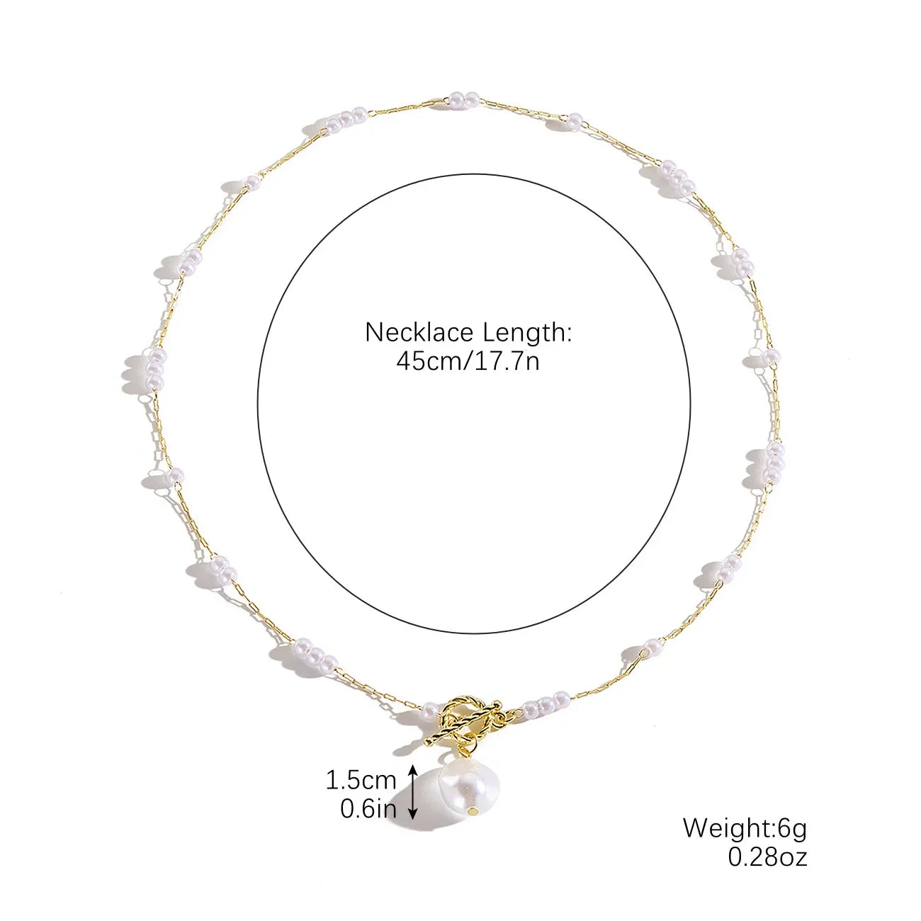 Wholesale  Fashionable Elegant Pearl Necklace Choker With Double-Layer Necklaces