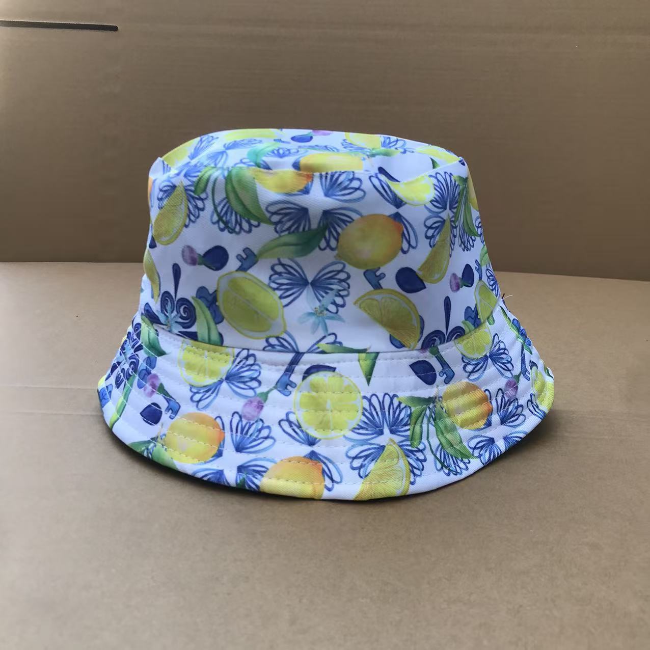 Wholesale Fruit Floral Print Bucket Hat For Adults Sun Protection Outdoor Fashion Accessory Boutique Gift Resale