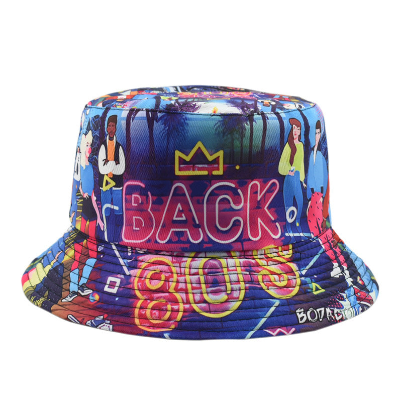 Wholesale Pattern Fisherman Hat s Double-Sided Wearable Bucket Hat