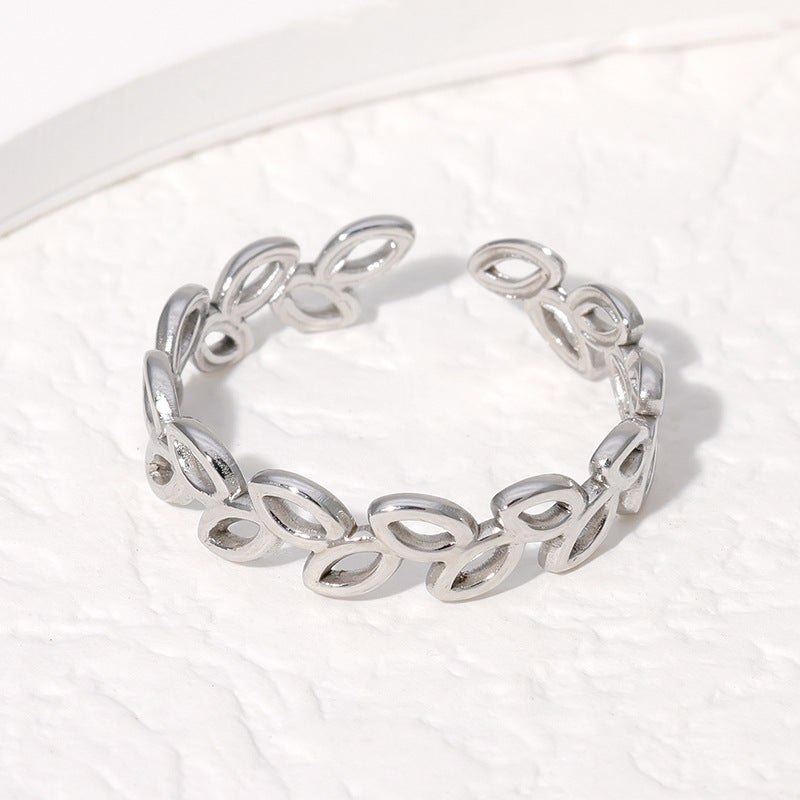 Wholesale Stainless Steel Rings Open 18K Gold Plated Rings ACC-RS-Manguo004