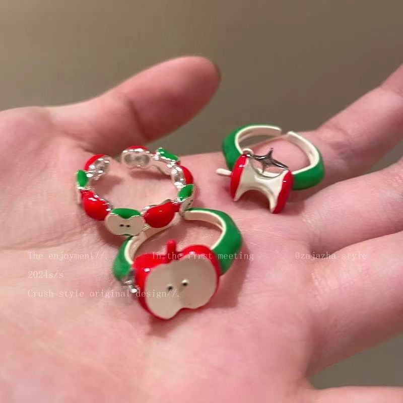 Wholesale Red and Green Apple Ring