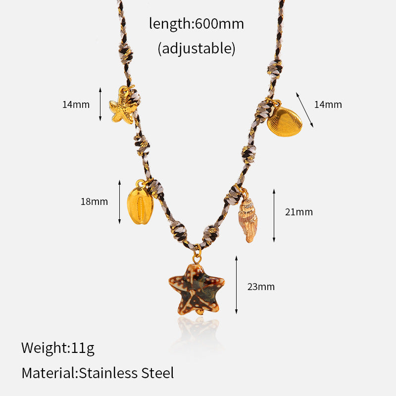 Wholesale dopamine woven stainless steel necklace