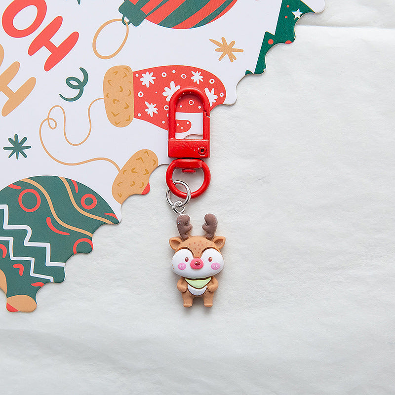 Wholesale Cute Hat Christmas Keychain