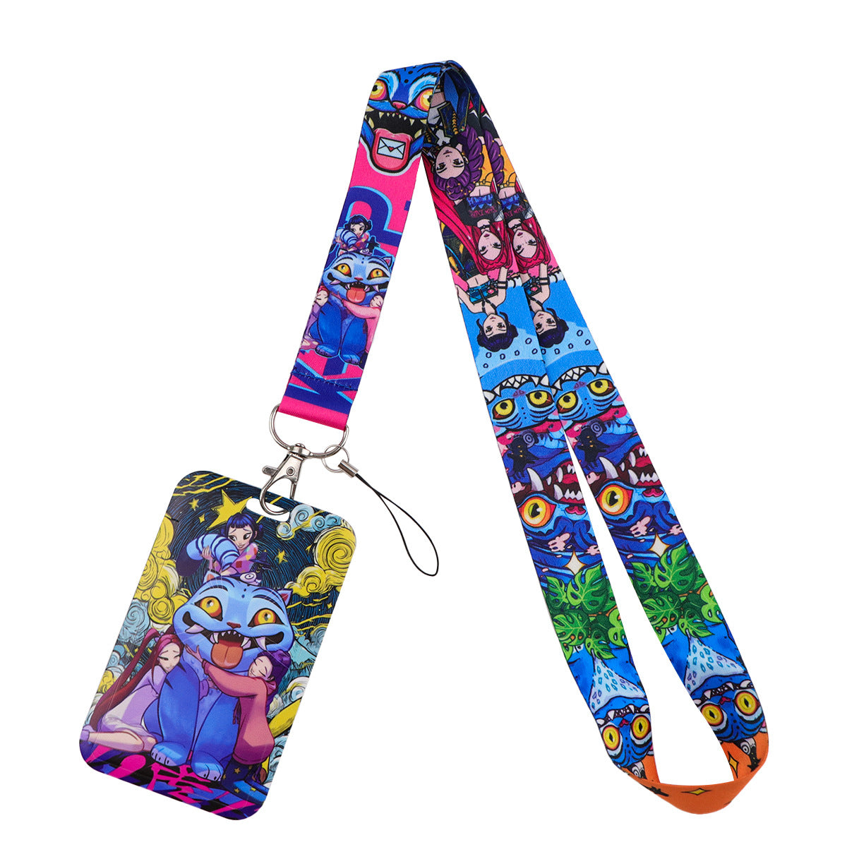 Wholesale K-POP  Phone Lanyard Blue Cat Card Holder ACCVIP