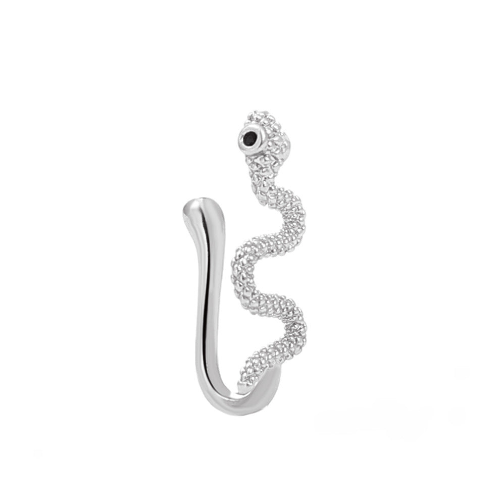 Wholesale  Metal Non-Perforated U-Shaped Nose Clip Snake-Shaped  Jewelry
