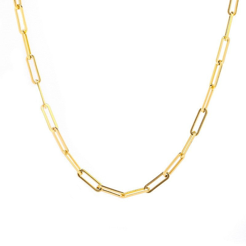 Wholesale Modern Minimalist Titanium Steel Cross Chain Necklace Jewelry Accessory for Boutique Resale