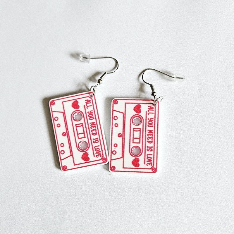 Wholesale Valentine' s Day Sweet Love Letter Acrylic Earrings