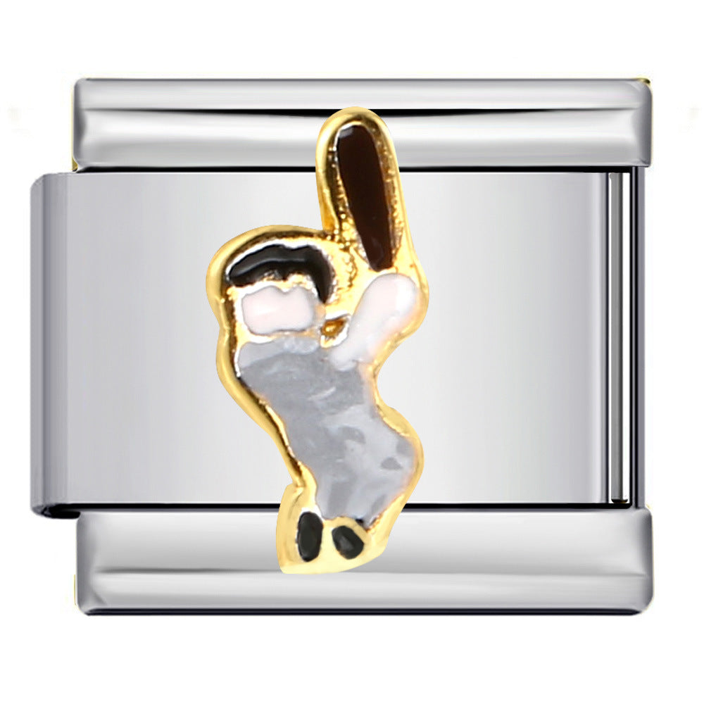 Wholesale Italian Charm Bracelet 9mm DIY Splicing Removable Sports Hobbies Stainless Steel Composable Bracelet