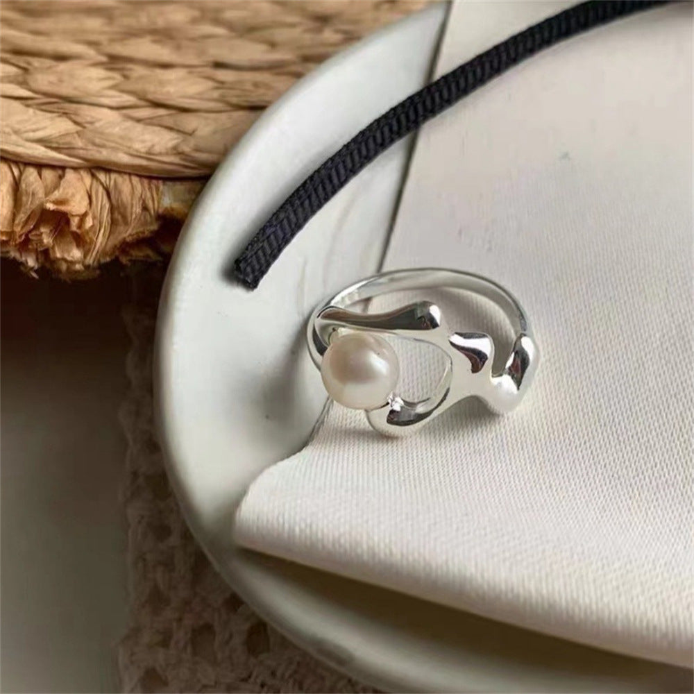 Wholesale 925 Sterling Silver Plain Ring Open Adjustment Tail Ring ACC-RS-Yues010