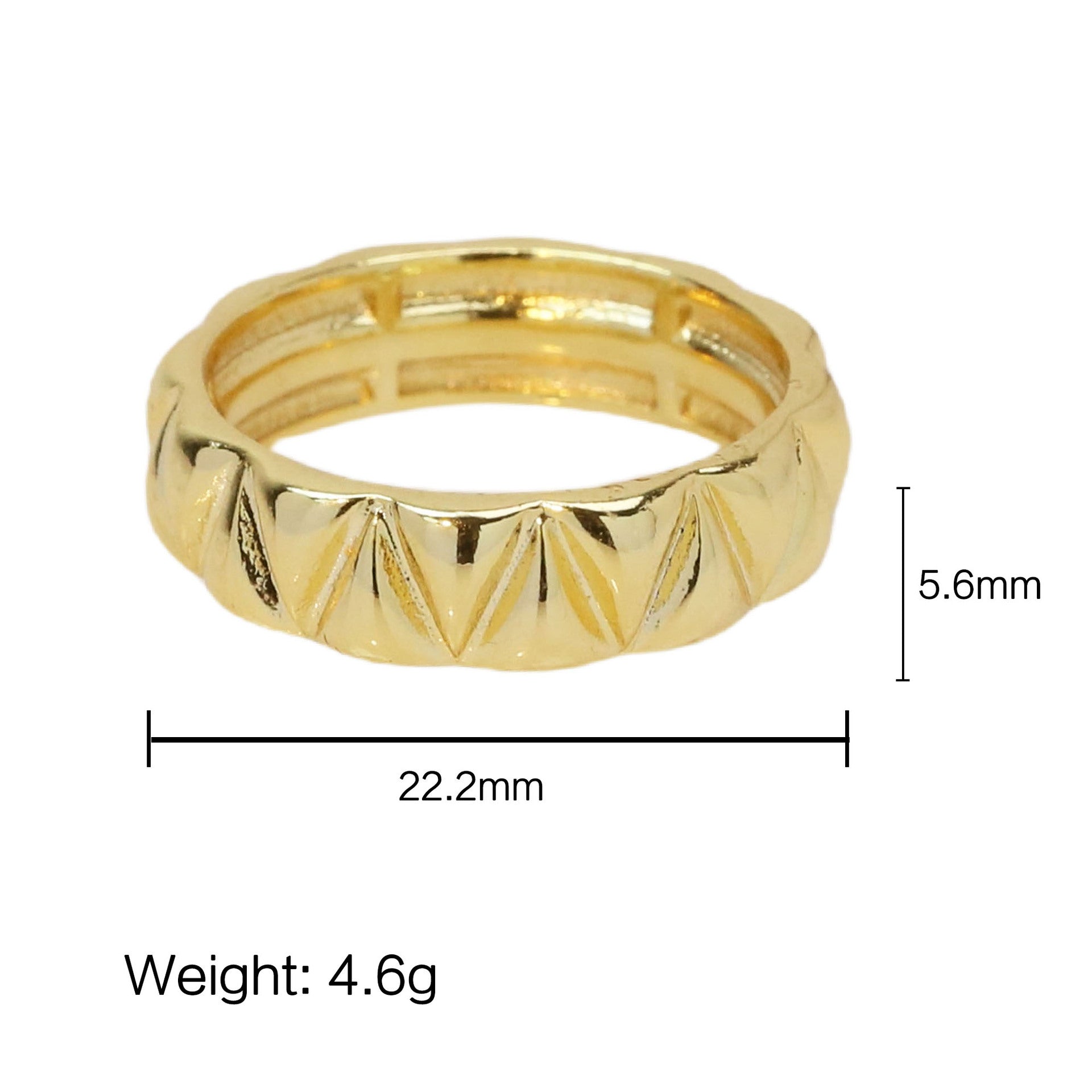 Wholesale 18K Gold Brass Geometric Glaze Comma Ring