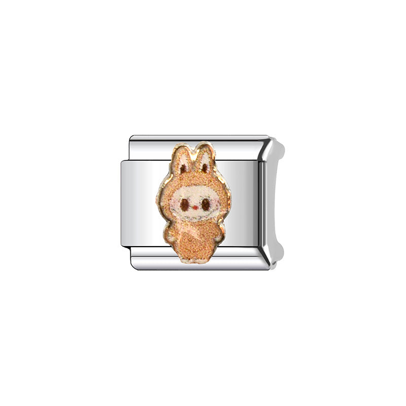 Bracelet de charme italien en gros 9 mm DIY SPLICAGE CIP CRÉATIF PENDANT BRACILABLE D'ECHEUR ACIER