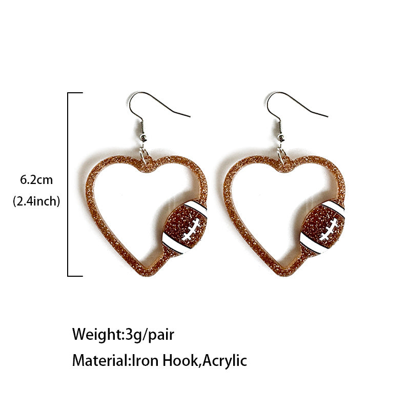 Wholesale Mother's Day Ball Sports Earrings