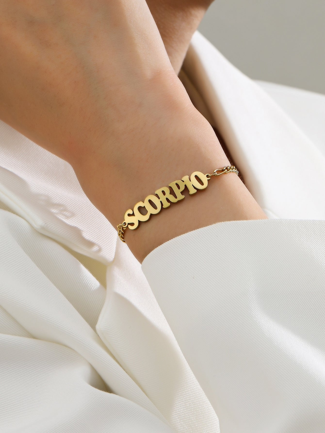 Wholesale Electroplated Alloy Zodiac Letter Bracelet Women S Contion Gift Jewelry Accessory