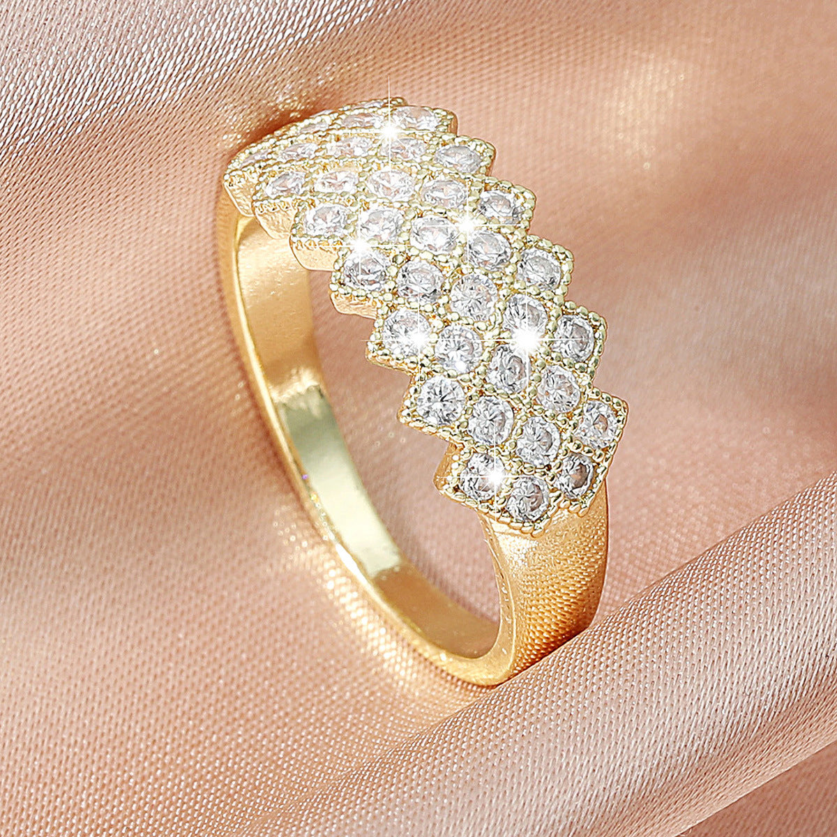 Wholesale Vintage Copper Inlaid Zirconia Rings ACC-RS-MY006