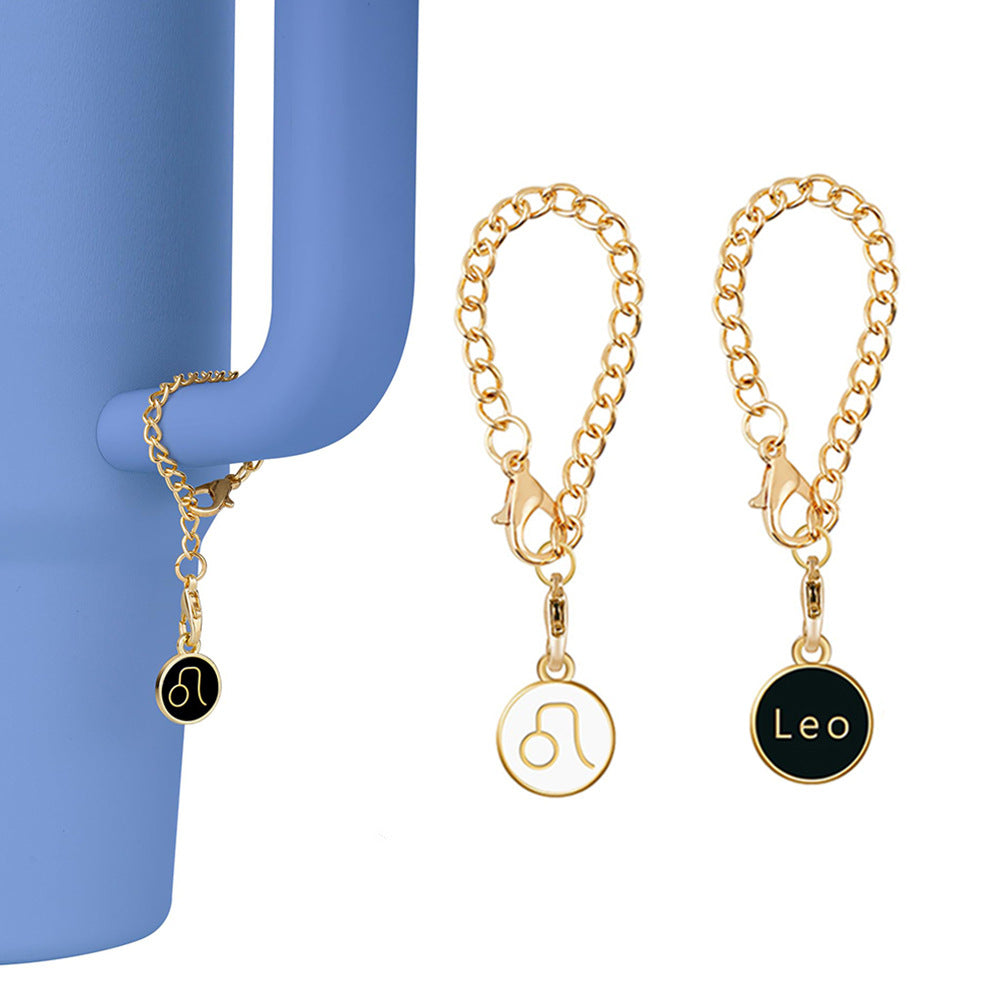 Wholesale Twelve Zodiac Signs Chain 40oz Cup Alloy Pendant Cup Accessories ACC-CA-ShiXuan004