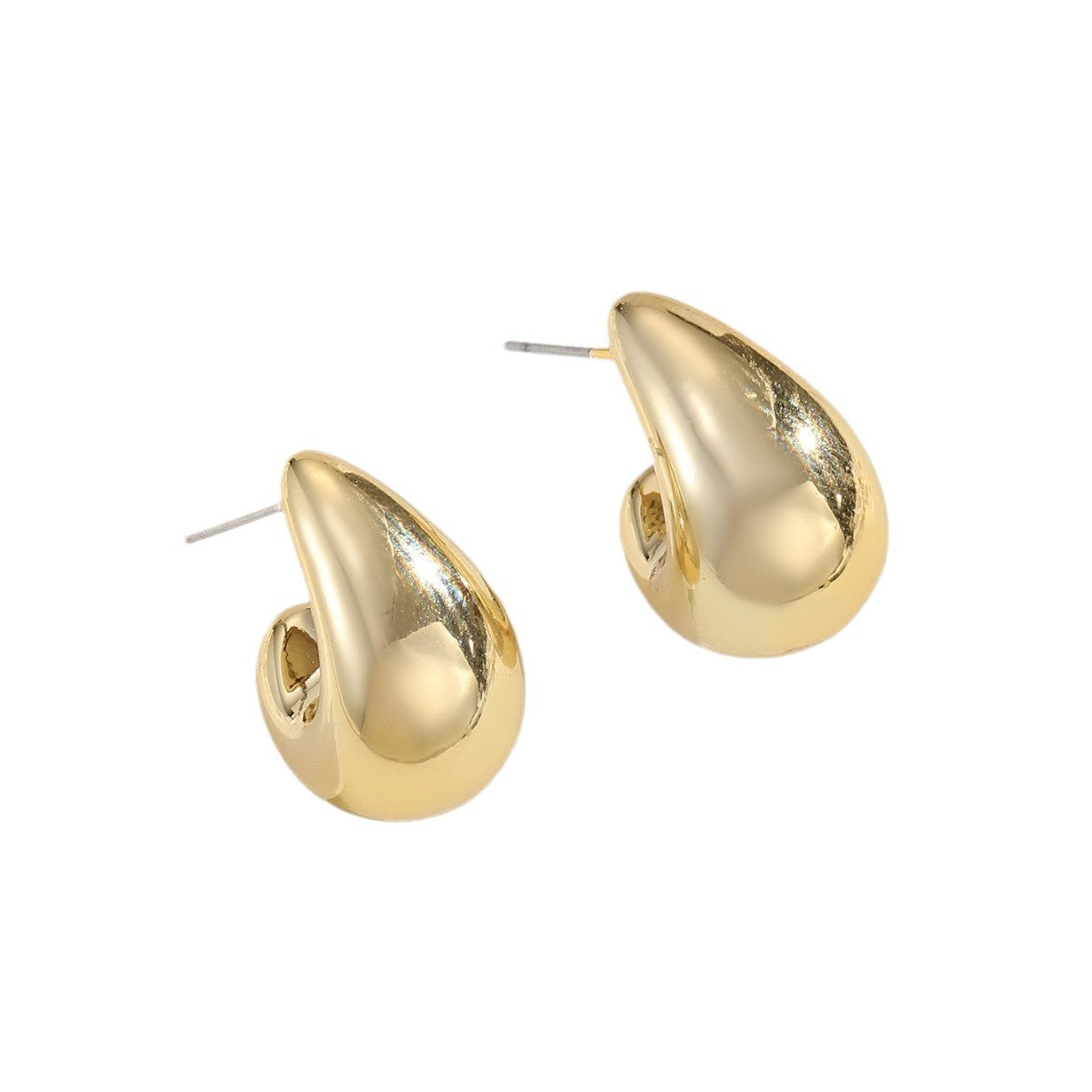 Wholesale Hollow Drop Stud Earrings For Women Chic Golden Alloy Design Everyday Wear Jewelry Accessory