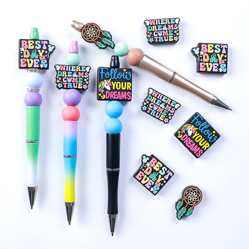 Wholesale 20pcs Dream Catcher Unicorn Silicone Beads Focal Beads DIY Beading Accessories ACC-BDS-RongFa003