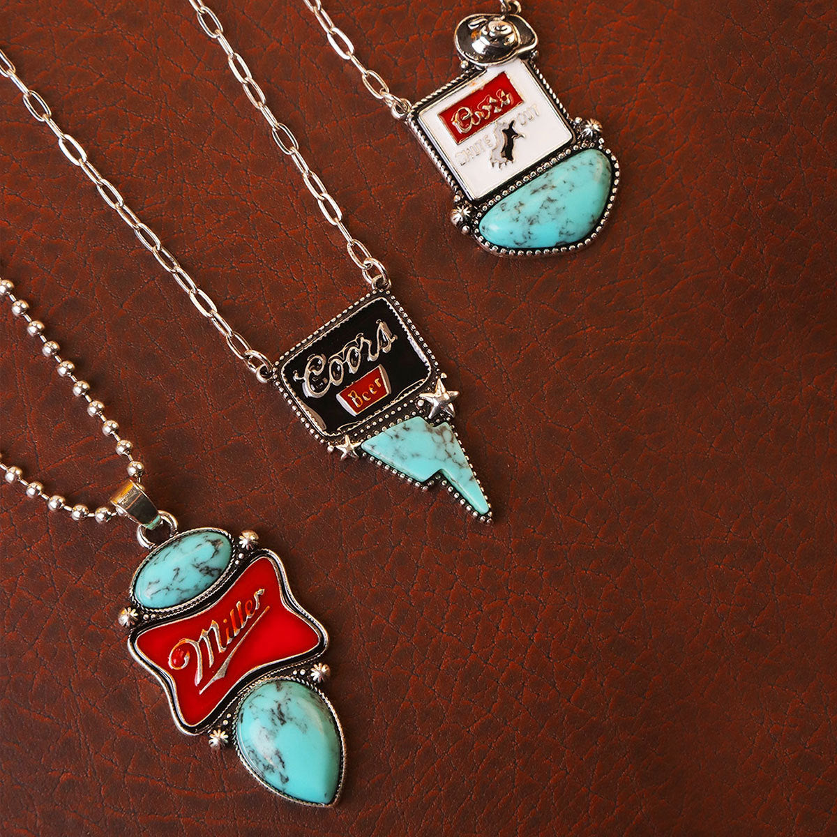 Wholesale Retro Geometric Drip Oil Pendant Necklace,  Fashion Jewelry Accessory for Everyday Wear or Gift Giving