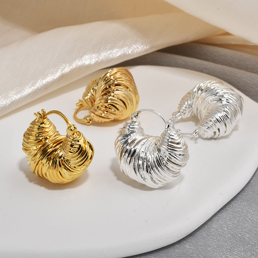 Wholesale  Light Luxury Wrap Line Thread Ear Buckle  Earrings