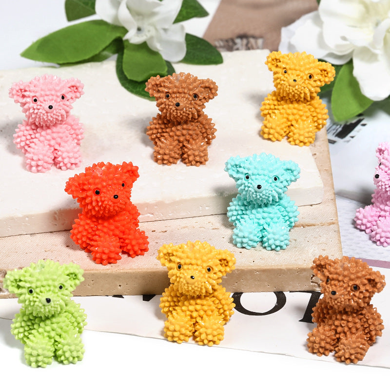 Wholesale 25pcs Vertical Hole Cartoon Durian Bear Focal Beads DIY Accessories ACC-BDS-BLG145