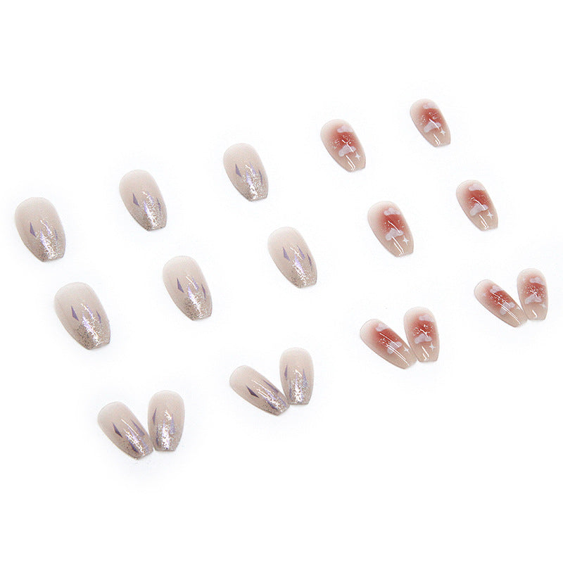 Wholesale 24 Pieces/box Shiny Cloud Nails Kits Nail Stickers