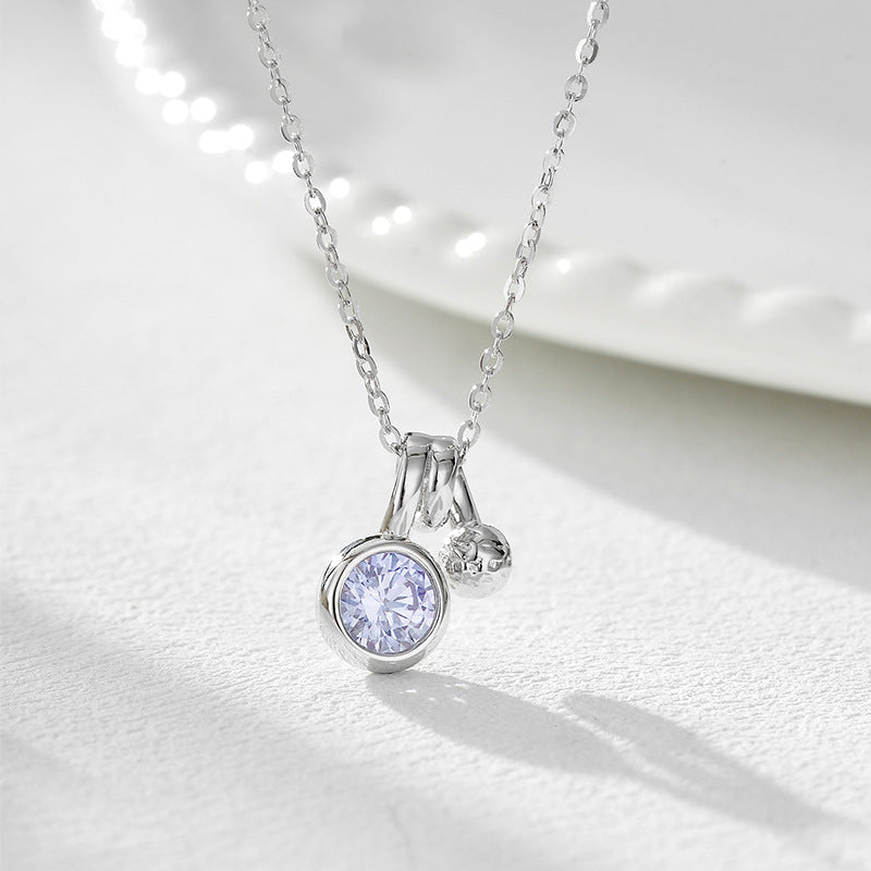 Wholesale  Bubble Dream Necklace  S925 Sterling Silver Zircon Pendant Geometric Design