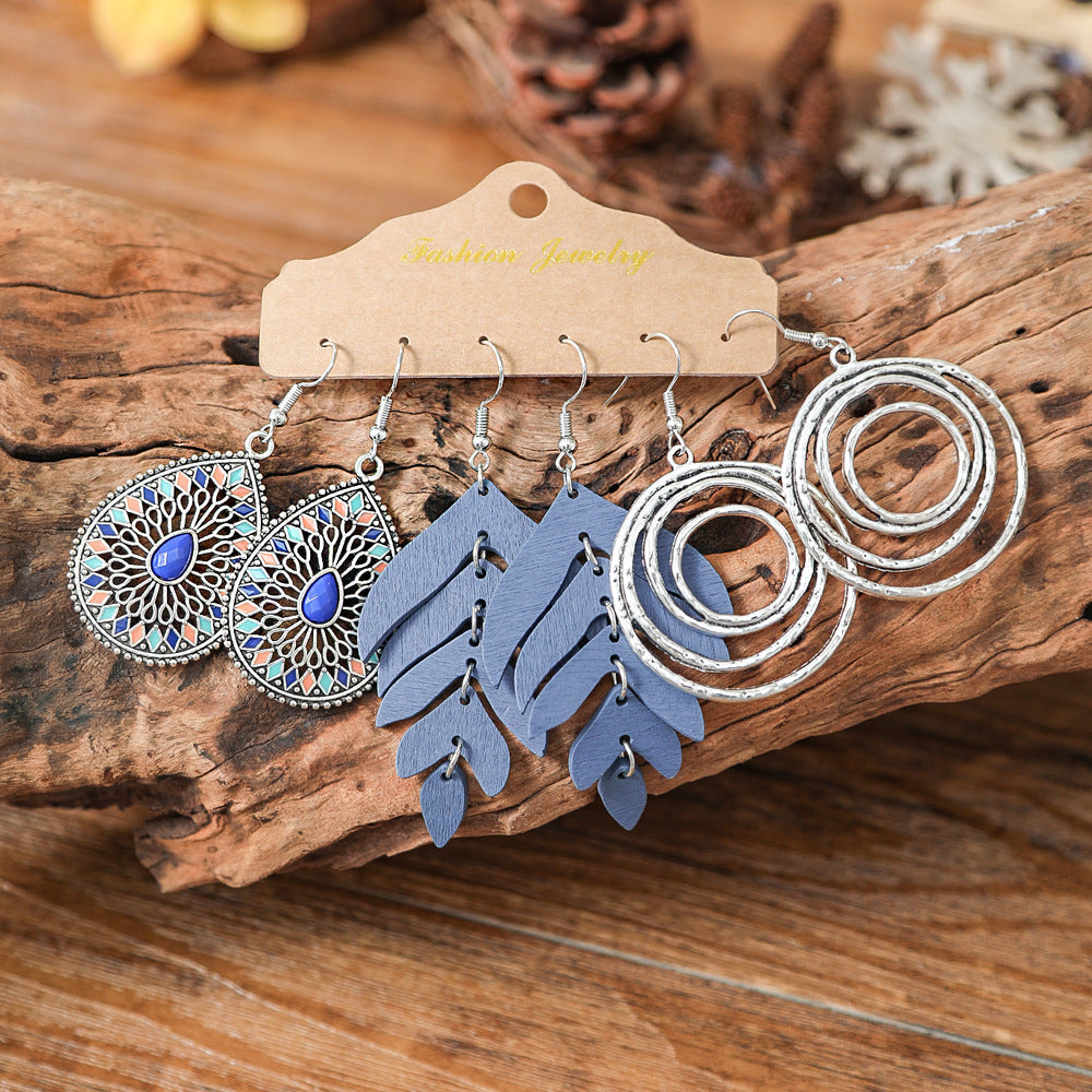 Wholesale Zinc Alloy Ethnic Style Hand woven Earrings Fashion Accessory Gift