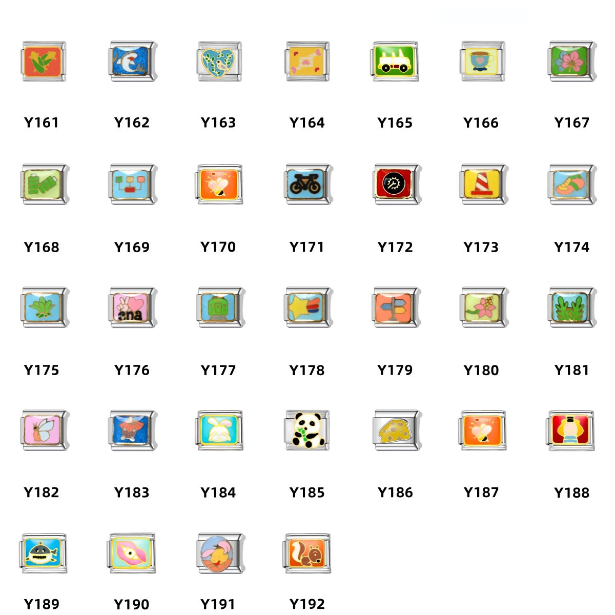 Wholesale Italian Charm Bracelet 9mm DIY Splicing Cute Creative Pendant Stainless Steel Composable Bracelet