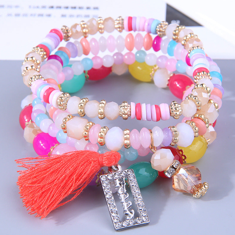 Wholesale Versatile Love Tassel Alloy Bracelet