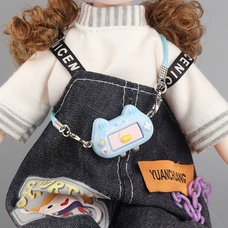 Wholesale Cute cat resin mini game console pendant Keychains