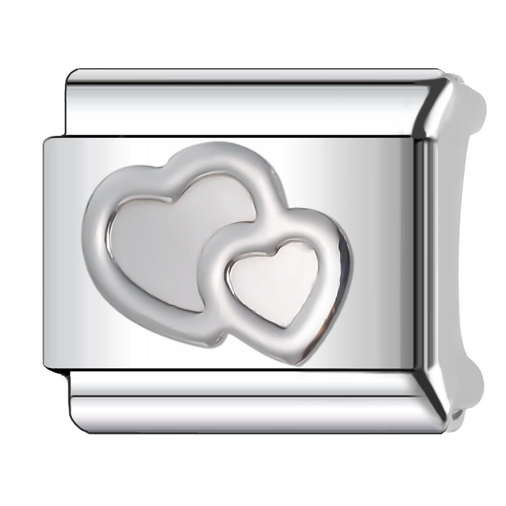 Wholesale Italian Charm Bracelet 9mm DIY Splicing Creative Pattern Stainless Steel Composable Bracelet