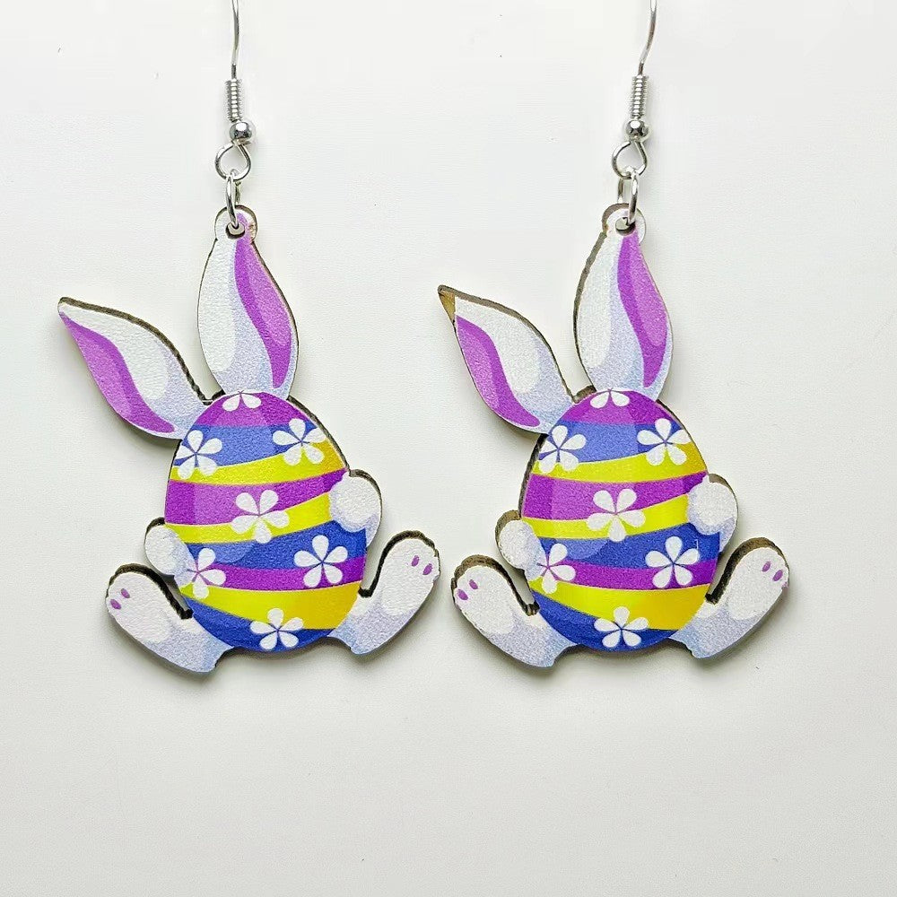 Wholesale Easter Cute Bunny Egg  Acrylic Earrings