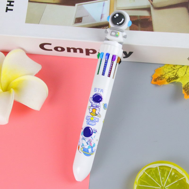 Wholesale astronaut ten-color ballpoint pen oil-based color graffiti pen ACC-PN-Liuj001