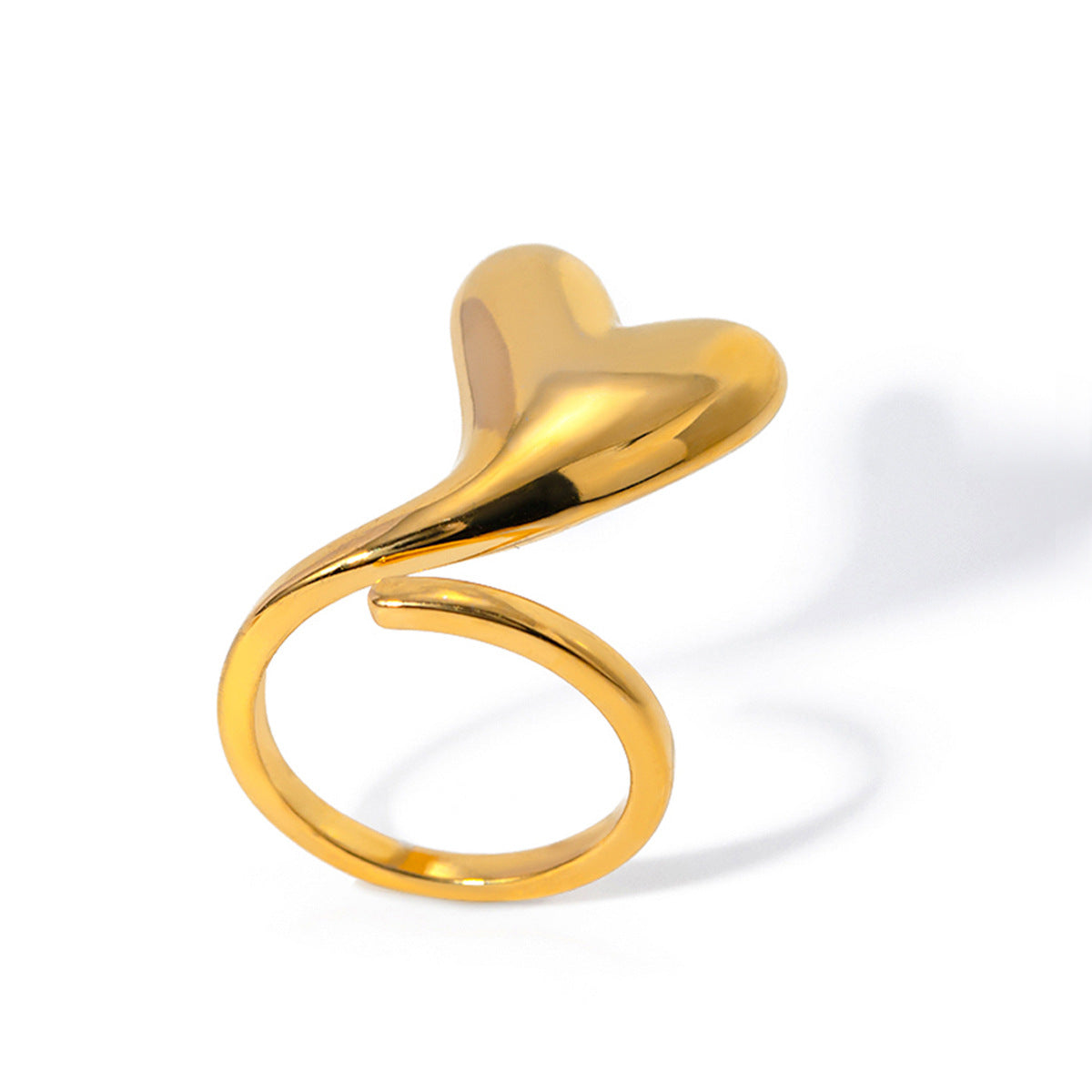 Wholesale  love ring simple design 18k gold stainless steel ring