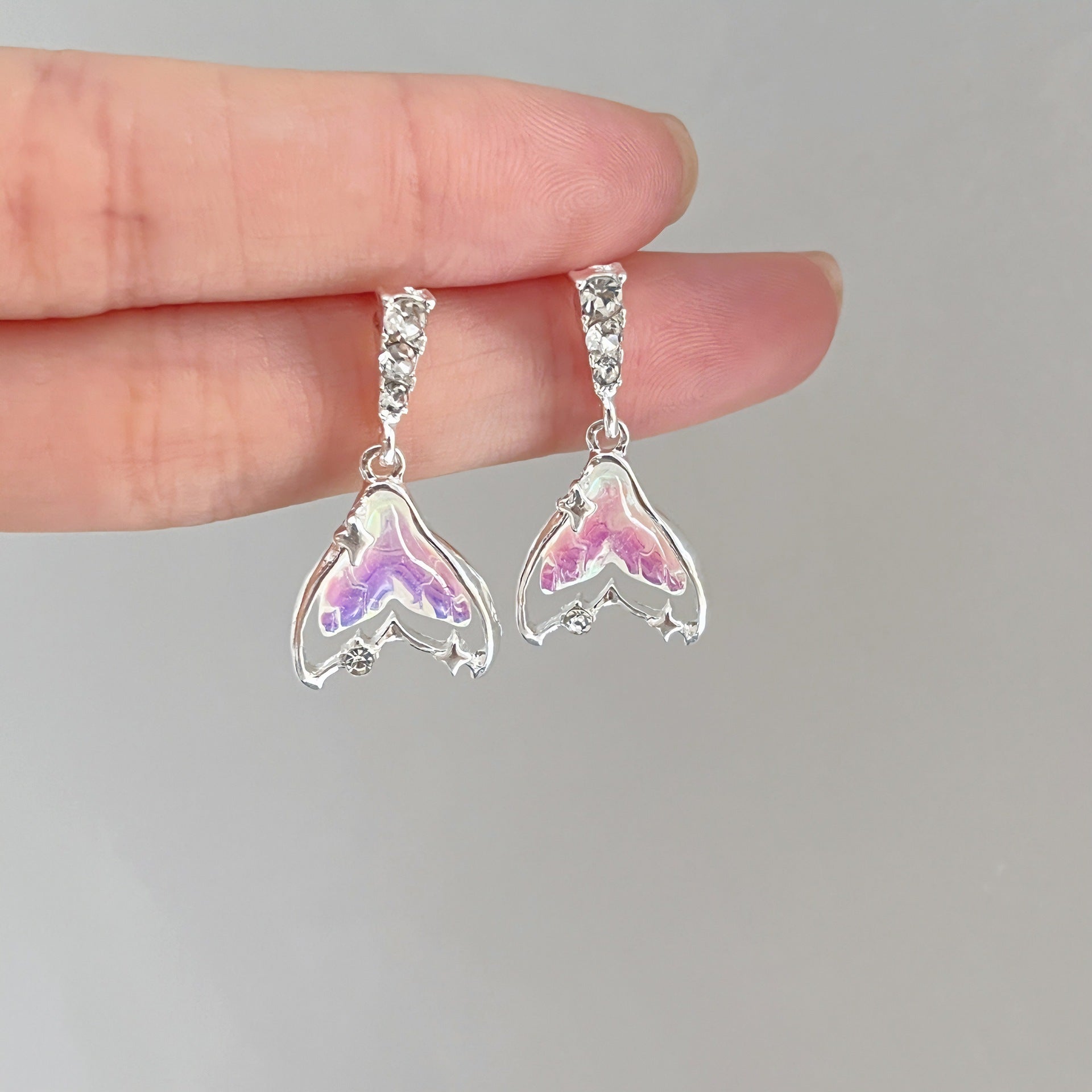 Wholesale polarized purple earrings