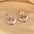 Wholesale S925 sterling silver smooth diamond buckle earrings
