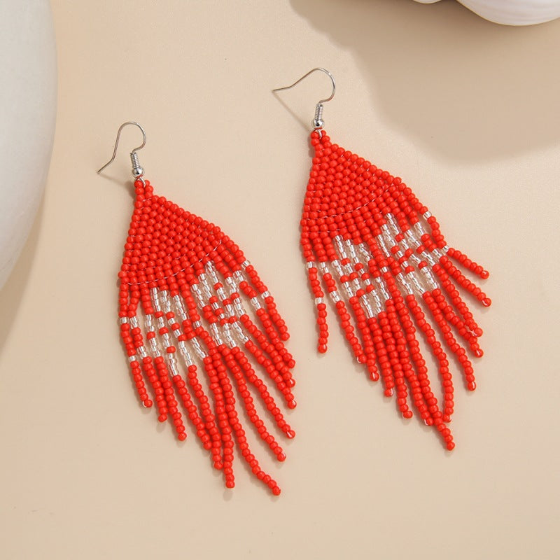 Wholesale Christmas tassels Bohemian earring